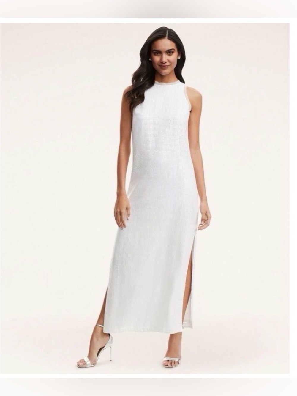 Brooks Brothers White sequins drees